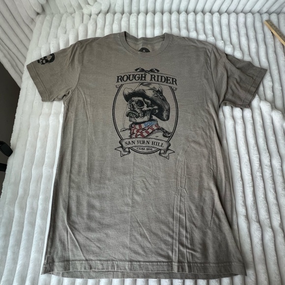 Wash with Souls Rough Riders San Juan Hill T-shirt Mens Size M Military Green - Picture 2 of 7